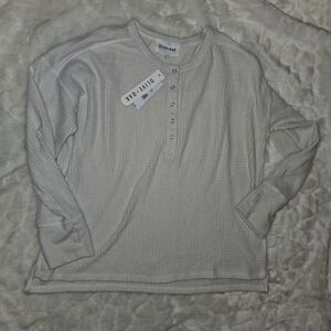 Olive + Oak Long Sleeve Waffle Knit Top